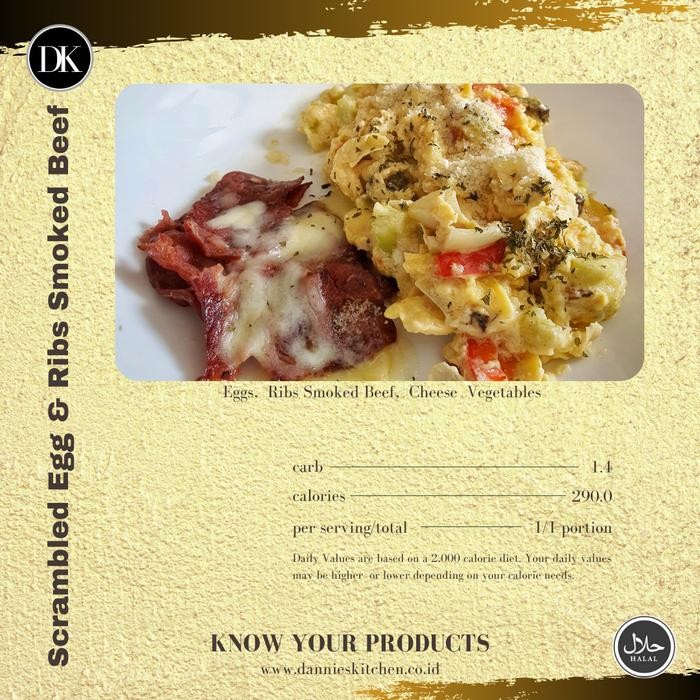 

Pilihan- Fatbomb Scrambled Egg & Ribs Smoked Beef Keto