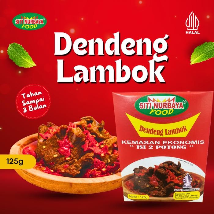 

ORIGINAL Dendeng Lambok Basah 125gr Siti Nurbaya Food Makanan Khas Asli Minang Siap Saji READY STOCK