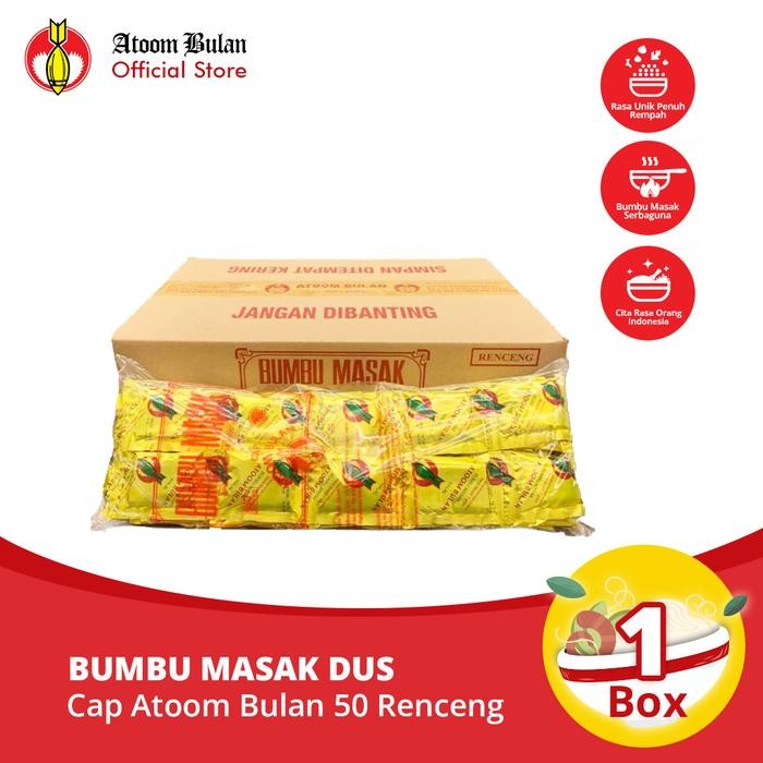 

ASLI Bumbu Masak Cap Atoom Bulan 7gr Renceng - (1dus - 50 Renceng) READY STOCK