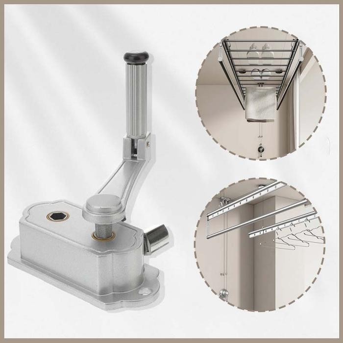 Terbaik CodJemuran Atap Engkol/Engkol Jemuran Baju Lifting Sparepart Lifting Hanger Aluminium