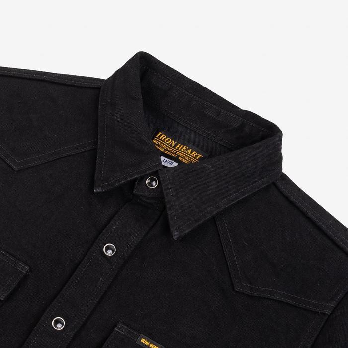 Iron Heart - Ihsh-295 14Oz Black X Black Seage Denim Shirt