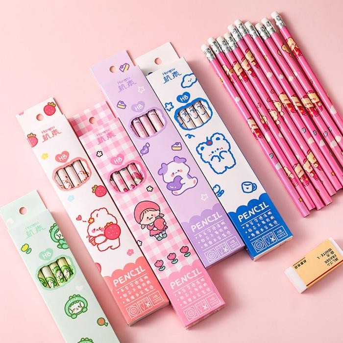 

Pensil Set Isi Banyak PensilTulis Karakter Motiv 1 Set isi 10 Pcs Pena Kayu Stationery