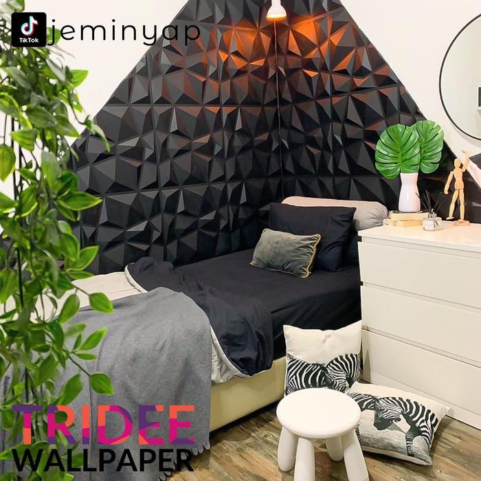 Tridee Wallpanel Triangle Wallpaper Dinding Dekorasi