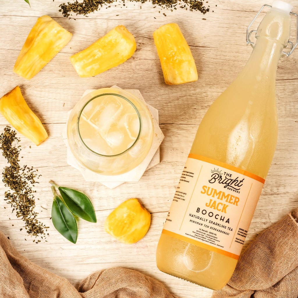 

Kombucha Nangka 1 Liter - Jackfruit Sparkling Green Tea Teh Fermentasi