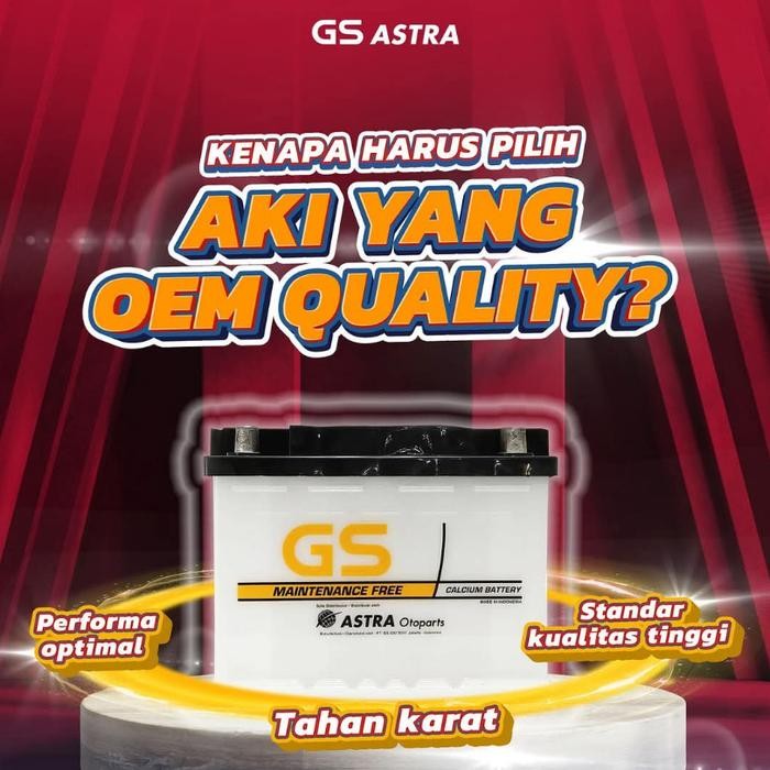 GS MF OEM Aki Mobil Toyota Innova Zenix 355LN2 / LN2 - 60Ah Aki kering