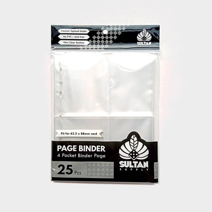 

Sultan 4 Pocket Clear Binder Page - 25Pcs (7 Holes)