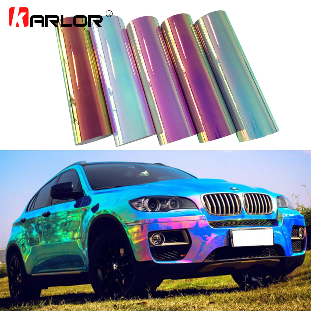 30x100cm Chrome Rainbow Mirror film Holographic Film Laser Rainbow