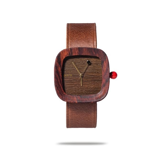 

Pilihan- Pala Mini Cokelat Pala Nusantara Jam Tangan Kayu Kulit Asli Unisex Quartz Watch