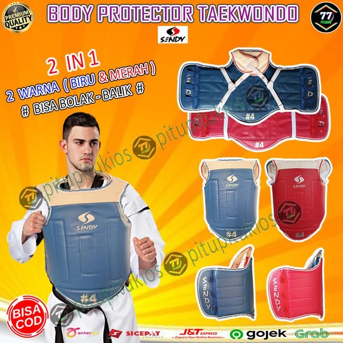 NEW PRODUK BODY PROTECTOR HUGO CHEST GUARD PELINDUNG DADA PERUT BADAN TAEKWONDO TEKWONDO TAEK TEK