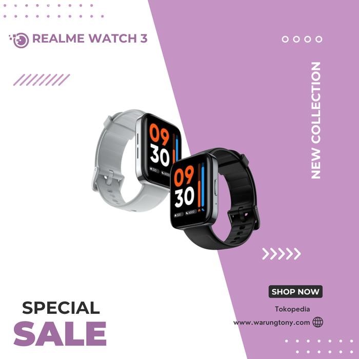 [ORIGINAL] Smartwatch Realme Watch 3 Display 110+ Sports Modes