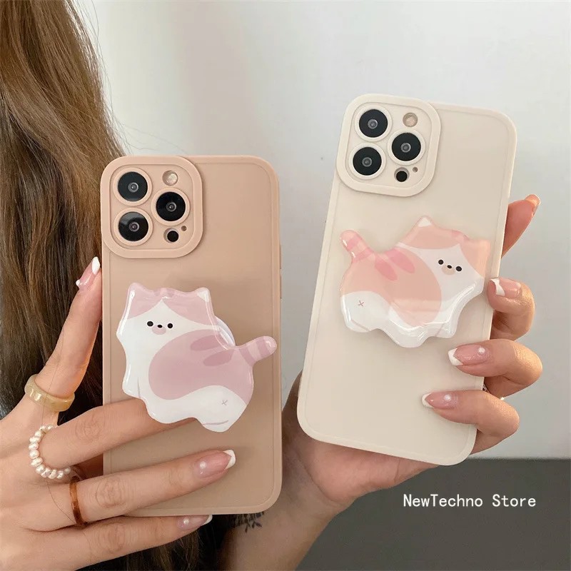 

Korea Cute Cartoon Kitten Grip Mobile Phone Holder Socket Stand Ring Cell Phone Support Bracket