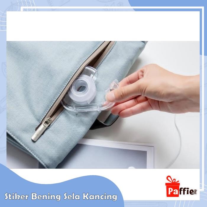 RJ Stiker Bening Transparan Anti Geser Sela Kancing Baju Bra Dress Pesta