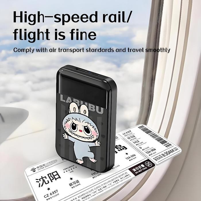 Acmic Techlife - Power Bank 20000Mah Labubu Kartun Lucu Pengisian Cepat Mobile Power Bank Portabel