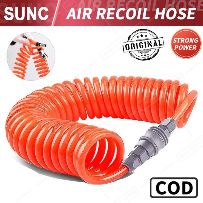 Recoil Hose Selang Angin Kompresor Spiral 6912 Meter selang kompresor angin Selang Recoil Angin