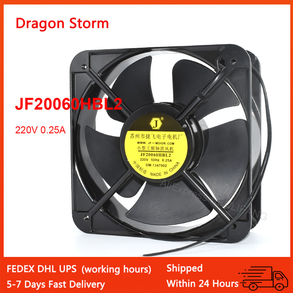 Merkuriusss New JF20060HBL2 200*200*60mm 0.25A Small Power Frequency Axial Flow Fan 220V For JF-Moto