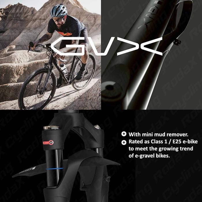 SR Suntour GVX LO-R Tapered Thru Axle Travel 50 mm Gravel Fork 700c TA Tyre Air Suspension Lockout