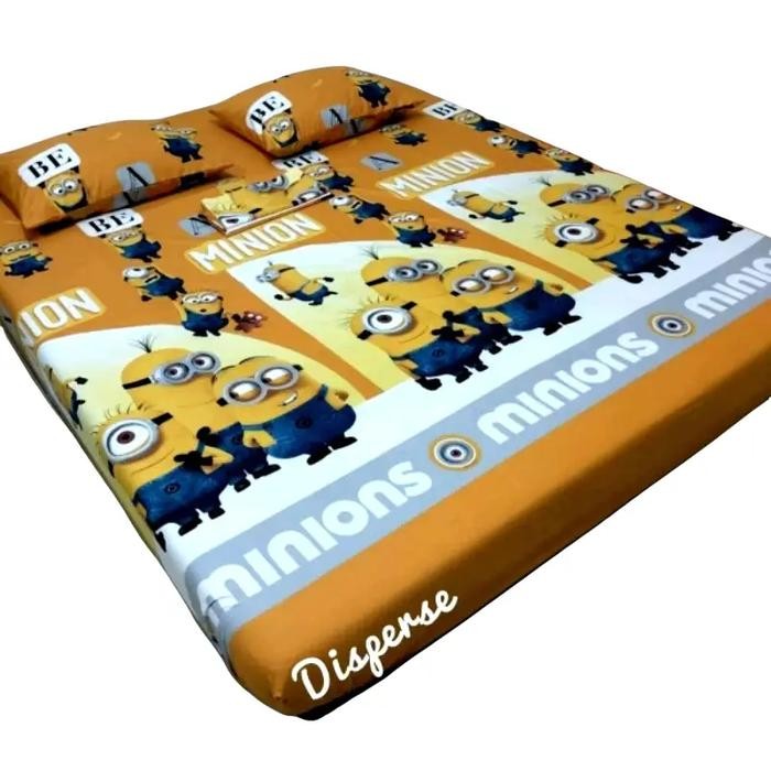 5ihu Sprei Homemade Semua Ukuran Motif Minions Terlaris Katun Katun Dekorasi Coklat Webbing