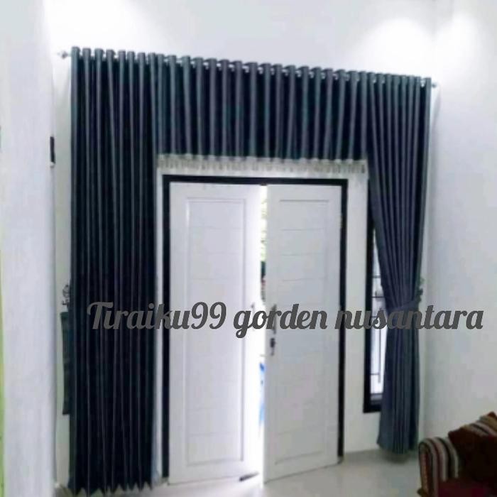 TERMURAH gorden jendela pintu tarung( pintu utama) polos minimalis, poni READY STOCK