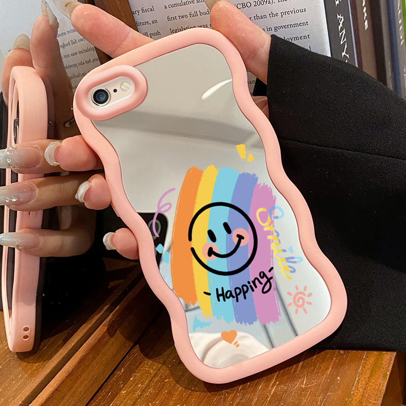 Casing Untuk iPhone 6 Plus 6s Plus 7 Plus 8 Plus SE 2020 X Xs Max Case Casing Lukis Rainbow Smile Po