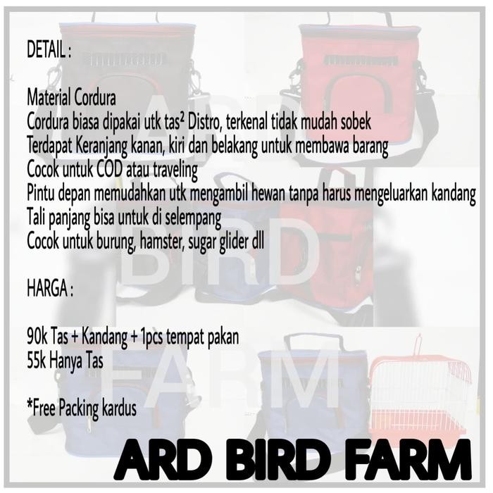 HANYA TAS Travel Cage Travel Bag Tas Hamster Landak Mini Sugar Glider