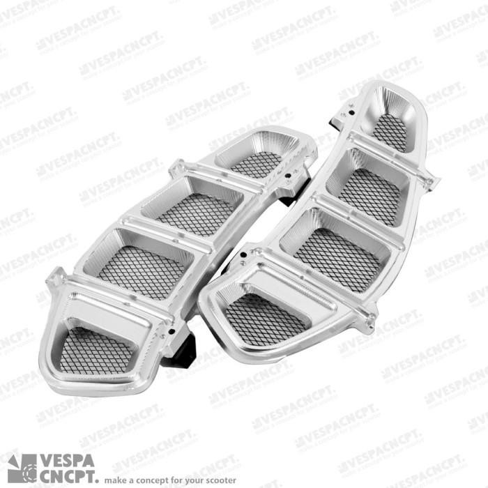 Terbatas Grill Glove Box Air Inlet Cnc Luigy Silver Vespa Gts Gtv Gtl 3V Iget Terlariss !!