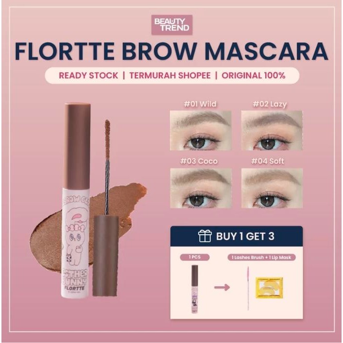 [ready ori] flortte browcara flortte eyebrow flortte brow mascara flortte browcara alis brown