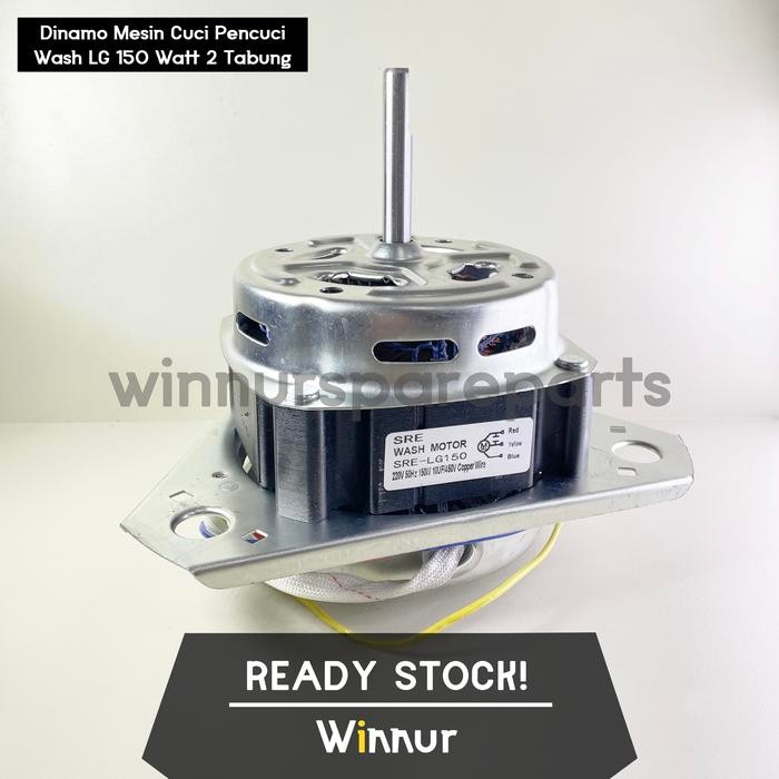 Winnur Dinamo Pencuci Mesin Cuci LG 7-14 kg 150 Watt AS 10mm Gulungan TEMBAGA Full untuk 2 Tabung