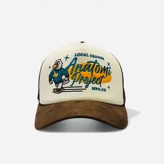 Anatomi Trucker Cap Trucker Hat Topi Jaring Topi Trucker Topi Pria Wanita Champ Coklat Tua