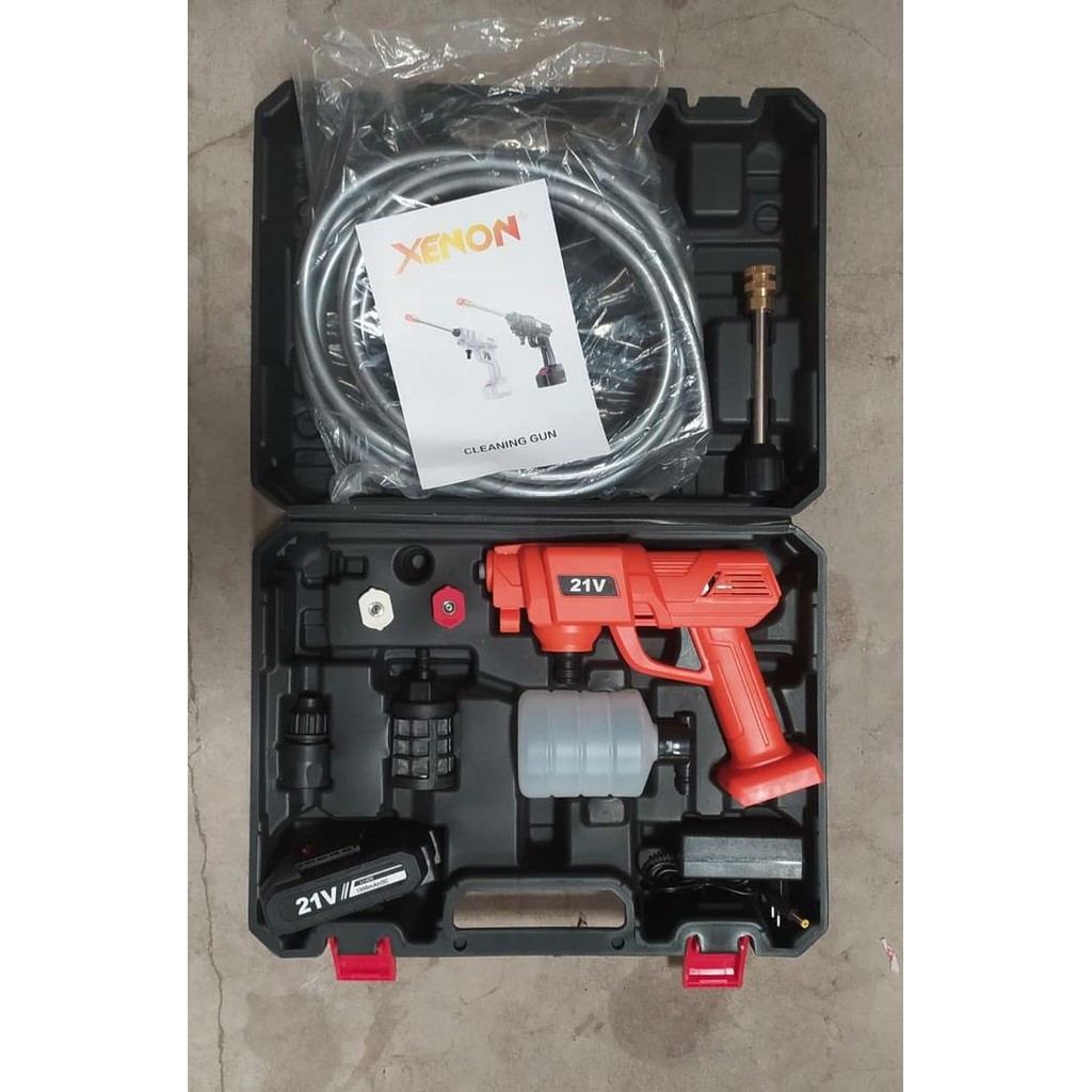 XENON HPW2160 Cordless Jet Cleaner - Alat Cuci AC - Mobil lengkap set terlaris