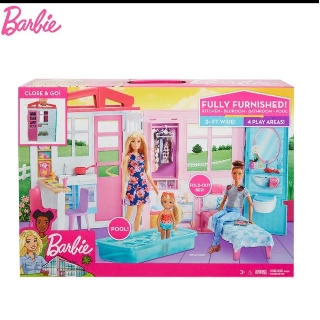 Rumah Boneka Barbie Mattel Fully Furnished