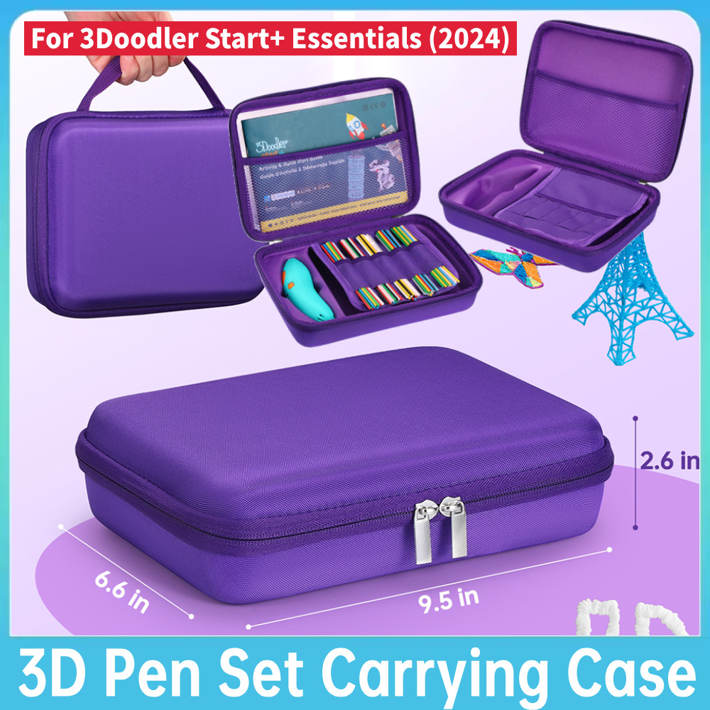 Shockproof Hard Case For 3Doodler Start+ Essentials (2024) 3D Pen Set Portable EVA Storage Carrying