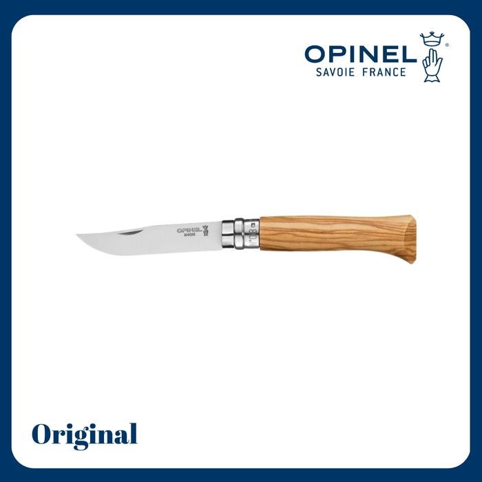 New Opinel N08 Olive Wood - Stainless Folding Knife