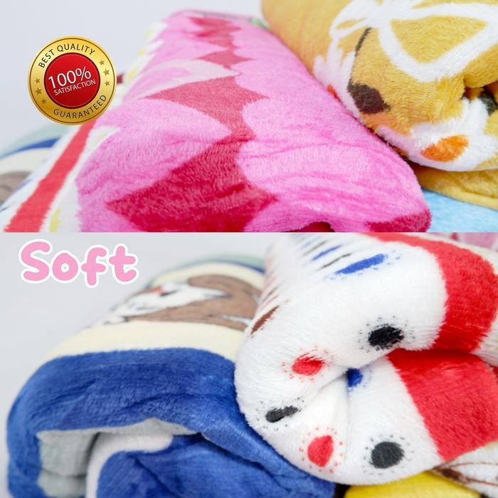 Rds - Selimut Bulu Karakter 160X200Cm Selimut Bulu Tebal Selimut Halus