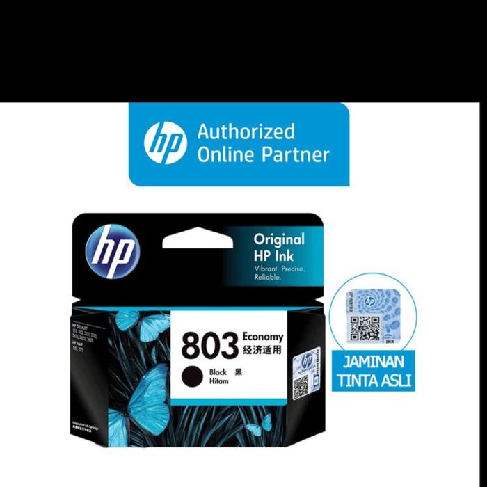 Tinta Printer HP Original 803 Economy Black DeskJet 1112 2132 2621