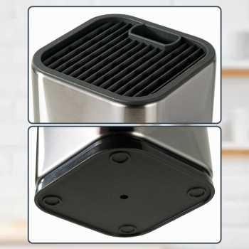 Tempat Pisau Dapur Stainless Steel SUS430 Stand Holder Alat Dapur Modern dan Praktis Peralatan