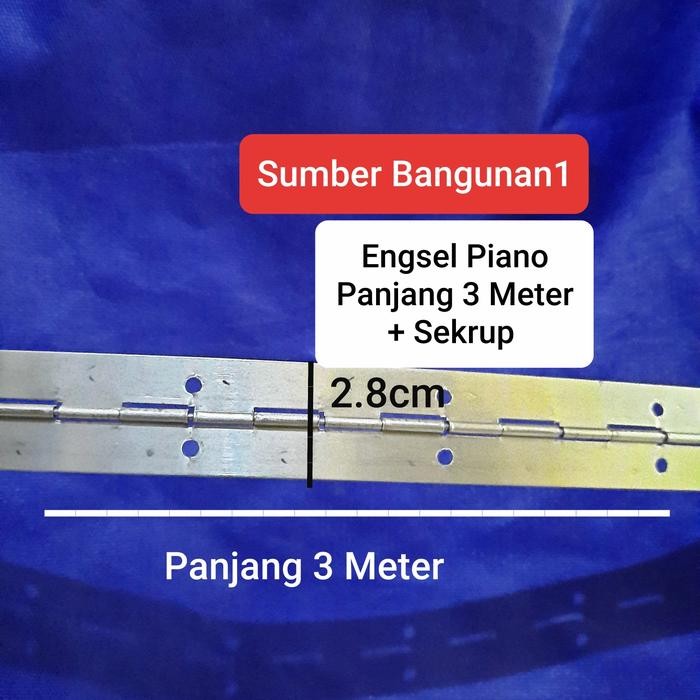 Terlaris Engsel piano + Sekrup engsel meteran panjang lemari SALE