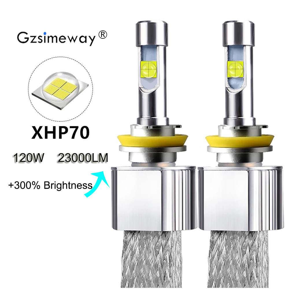 Car Light H7 LED H4 H11 9005 D2S D2H 9012 LED Headlamp Bulbs XHP70
