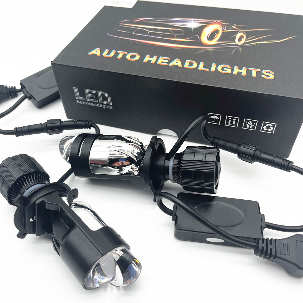 100W 60000LM Mini H4 LED Lens Bi-led Projector Car Headlight Bulbs