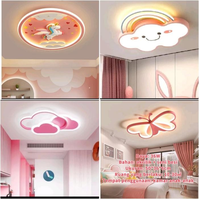 BERKUALITAS Lampu gantung plafon minimalis Hias kamar tidur anak perempuan/laki