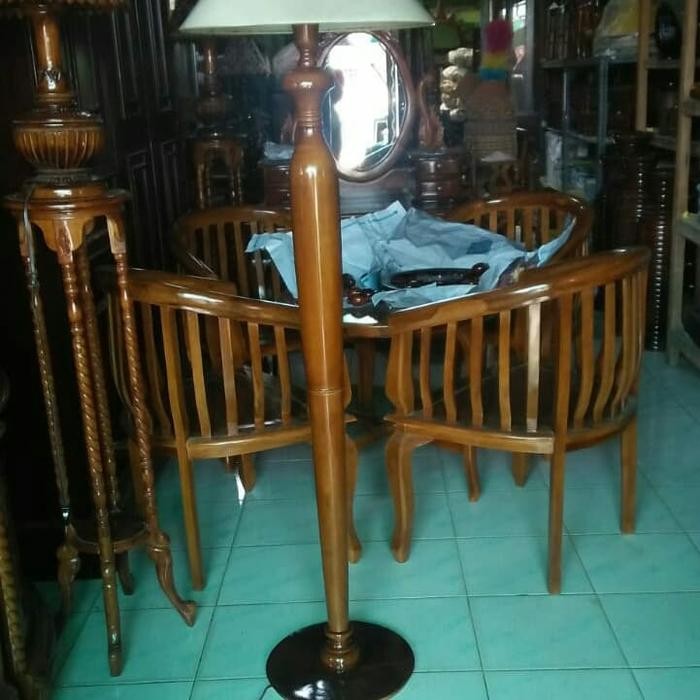 BERKUALITAS lampu kamar lampu tidur lampu sudut ruangan dari kayu jati