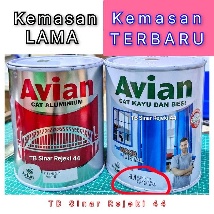 AVIAN CAT MINYAK ALUMINIUM 1 KG / 0.75 Liter BRONZE PERAK SILVER PAINT