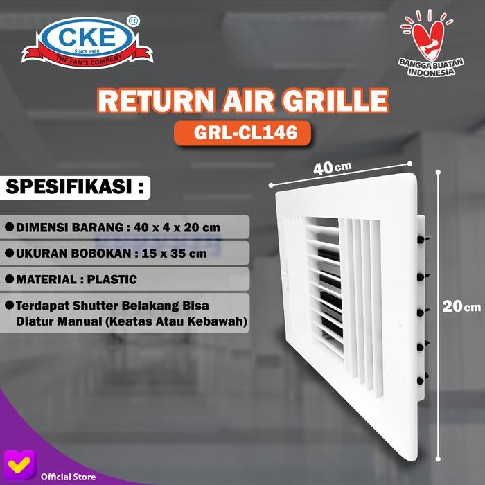 Stok Baru grill ac ducting ac 20x40cm Diffuser Grill