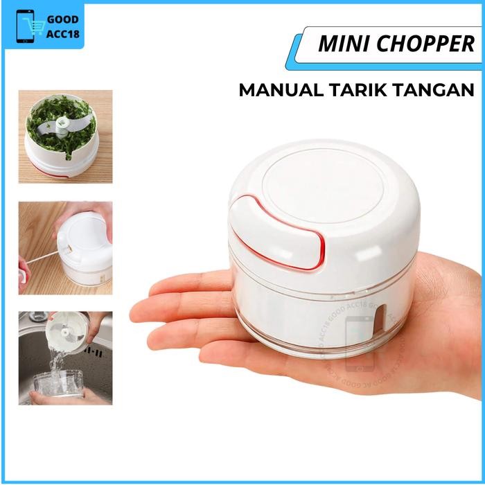 Mini Chopper Manual Tarik Tangan Blender Kecil Tarik Tangan Multifungsi
