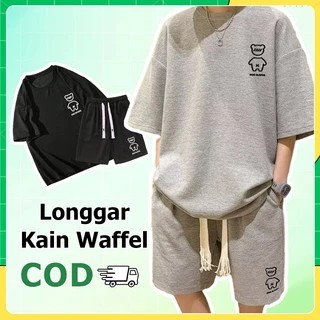 Set Pakaian Pria Oversize Keren Distro Kece || Set Baju Pria Kaos Oversize Keren 5 Ukuran