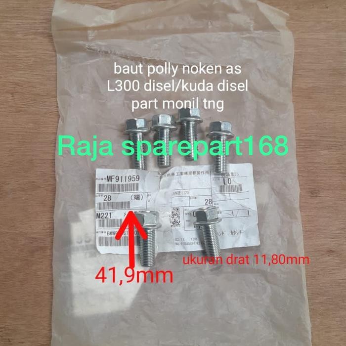 Jual Baut Bold Poli Pulley Camshaft Mitsubishi L300 Kuda Diesel Mf911959 Kode 144