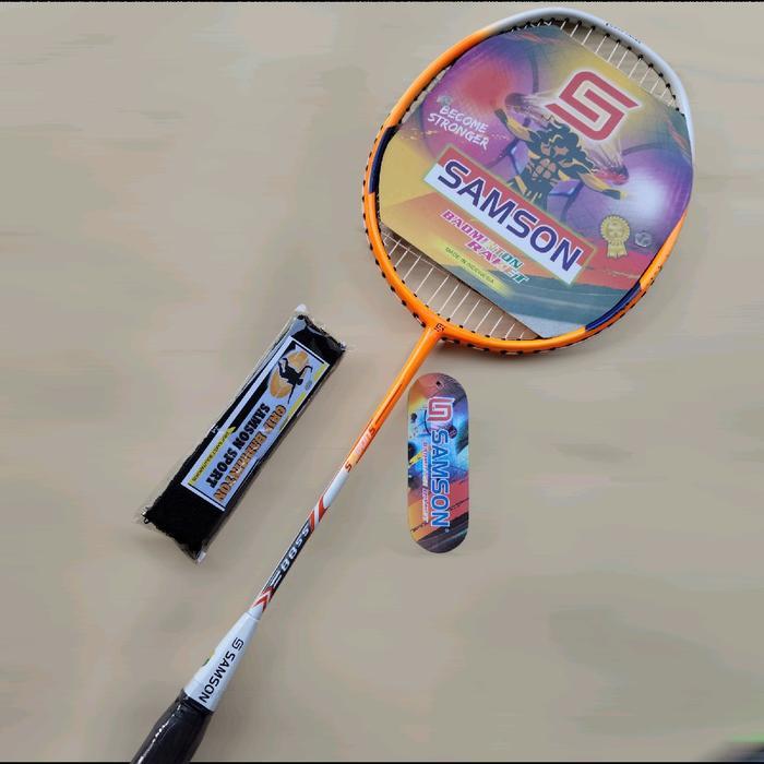 ORIGINAL RAKET BADMINTON SAMSON berlogo PBSI 1 RAKET 1 GRIP Raket badminton raket murah