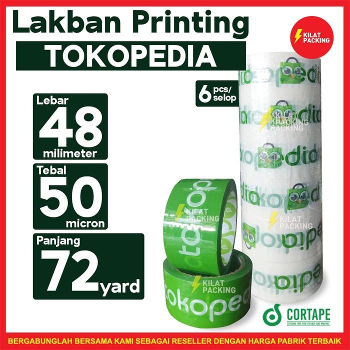 LAKBAN / ISOLASI / SELOTIP CORTAPE PRINTING PEDIA TERMURAH /SELOP