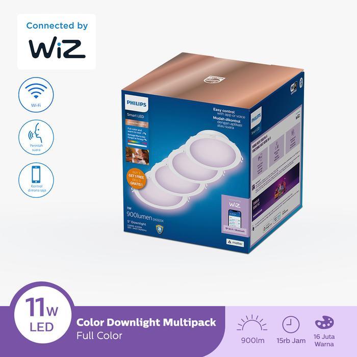 Philips Multipack Smart Wifi LED Downlight RGB Color 11W