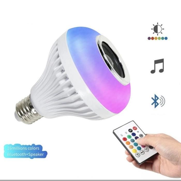 Lampu Led Music Bulb Remote Speaker Bluetooth Wireless
