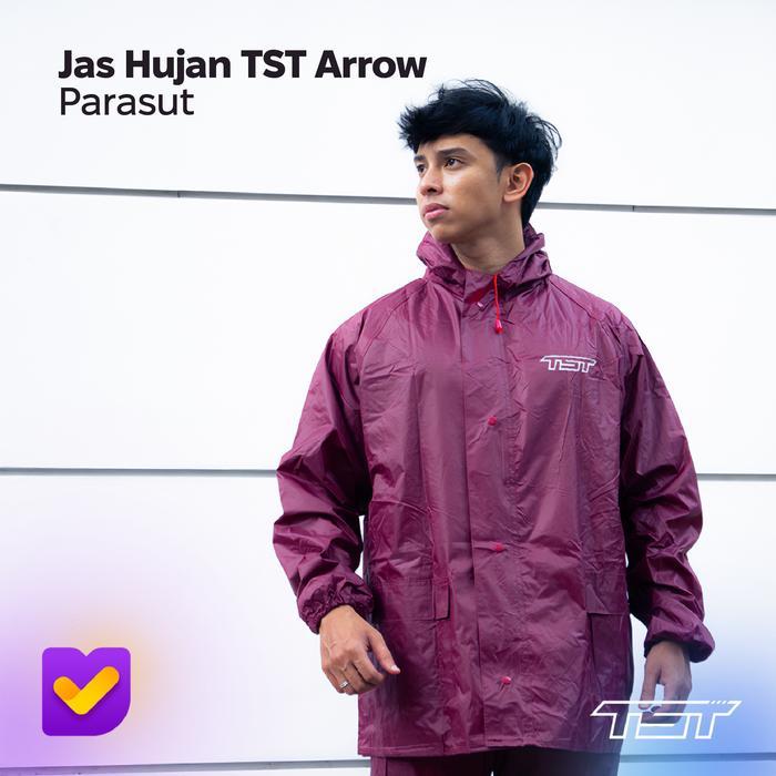 Jas Hujan Setelan Parasut TST Tipe Arrow - Navy